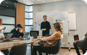 Startup founders planning digital product development with NazX